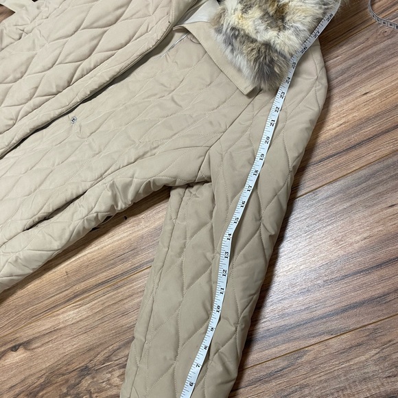 Beige woman’s coat, Made in Italy, Rabbit fur - Picture 12 of 16
